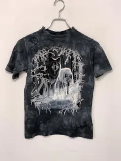 00's THE MOUNTAIN 古着 狼 グラフィック タイダイ Tシャツのサムネイル