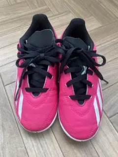 【美品】adidas ジュニア インドアシューズ 18cm エックス