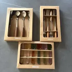 ZARA HOMEお花フラワーモチーフガラス製ストローマドラー&スプーン4箱