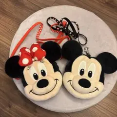 ディズニーランド ミッキー ミニー ポシェット コインケース セット