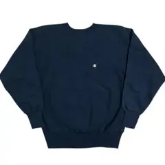 美品　90s USA製　チャンピオン　リバースウィーブ　ネイビー　紺　無地　黒