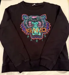 KENZO タイガー刺繍 スウェット XL ブラック ポルトガル製 トレーナー 