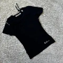 DSL REDSOUL トップス 半袖Tシャツ 無地 黒 ロゴ刺繍入 S