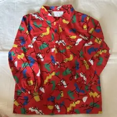 レトロ 古着　柄 シャツ