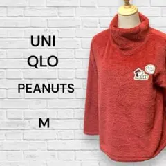 ユニクロ　UNIQLO ピーナッツ　コラボ　フリース　スヌーピーロゴ　赤　M