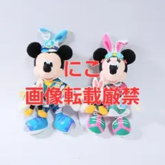 ディズニー　イースター　2019　うさたま　ミッキー　ミニー　ぬいぐるみ バッジ