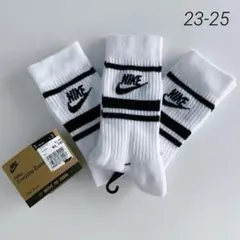 【新品】ナイキ エブリデイ エッセンシャル クルーソックス 23-25 3足組