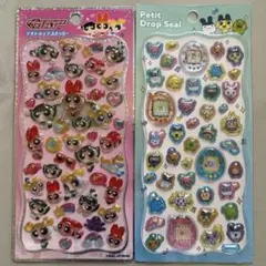 【新品】パワパフガールズ♪たまごっち♪プチドロップシール♪ステッカー♪2点セット