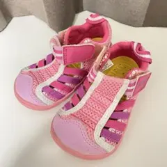 イフミー　メッシュ素材　ピンク　ベビー　サンダル　14.0