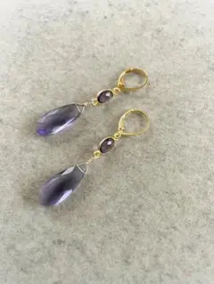 SALE アメジストピアス