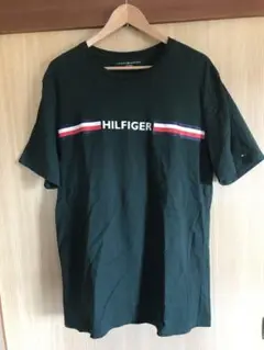 TOMMY HILFIGER ダークグリーン Tシャツ XL