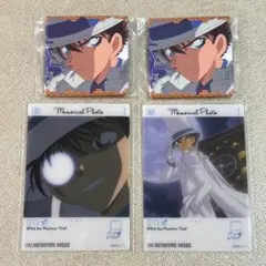 名探偵コナン　怪盗キッド　グッズ4点セット　コナンランド缶バッジ　エモカ