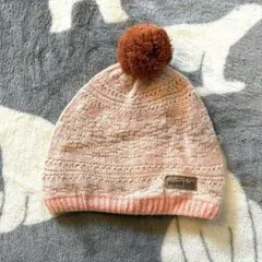 mont-bell モンベル ベビー ピンク ニット帽 ポンポン付き
