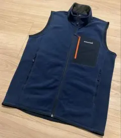 mont-bell クリマプラス 100 フリースベスト ネイビー 古着 XL