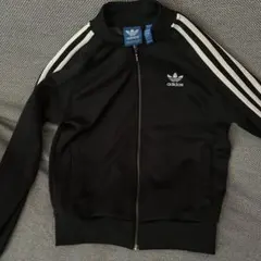 adidas 3本ライン ジップアップジャケット L 黒のサムネイル