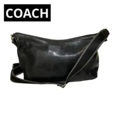 COACH 黒 レザー ショルダーバッグ