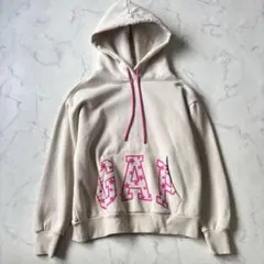 GAP　星　ロゴパーカー スウェット　ピンク　裏起毛◆6879