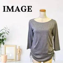 zG243【M】IMAGE 7分袖 カットソー ラウンドネック カジュアル