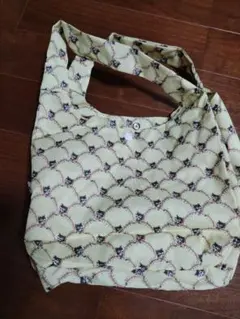 ポールアンドジョー　猫柄エコバッグ イエロー