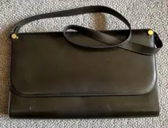 ダークグリーン　 レディース　レザー ショルダーバッグ