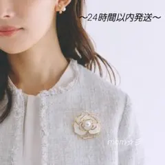 〖即日発送〗新品◇ブローチ コサージュ パール バラ花 ゴールド 卒業式入学式