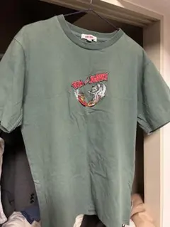トムとジェリー 刺繍Tシャツ グリーン