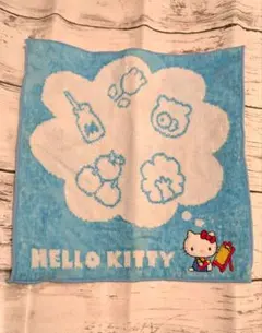 ハローキティ ハンカチ タオル ブルー