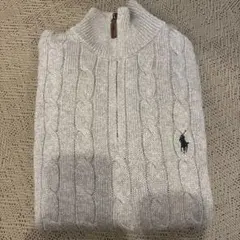 Polo Ralph Lauren グレー ケーブルニットセーター XS