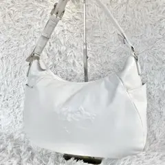 美品！kitamuraキタムラ 犬 型押し レザー ショルダーバッグ アイボリーのサムネイル