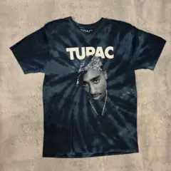 2pac Tシャツ ヒップホップ hiphop タイダイ 青