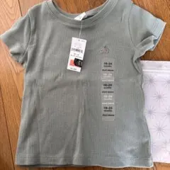グリーン リブ編み Tシャツ 18-24ヶ月のサムネイル