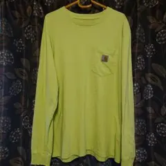 Carhartt WIP ポケット付き長袖Tシャツ ライムグリーン ロンTのサムネイル