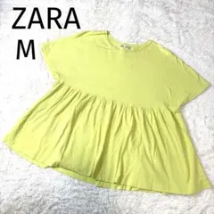 ZARA ザラ ペプラム　Tシャツ レディース M イエロー　チュニック