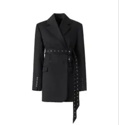 rokh×H&M コラボ　ベルテッドウールジャケット　ブラック