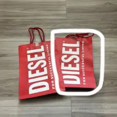 DIESEL 赤 ショッピングバッグ 小　1枚