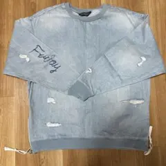 zara デニム スウェット