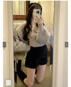 【新品】GRL ハイウエストショートパンツ gm759 グレイル