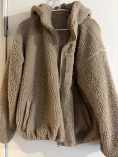 フード付きボアジャケット ベージュ