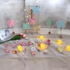 結婚式ウェルカムスペース写真立て,フラワー,キャンドル,受付セット〈バラ売り可〉