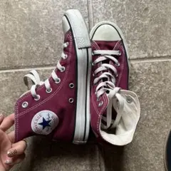 Converse バーガンディ ハイカットスニーカー