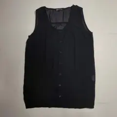 美品 ノースリーブ シアーシャツ シースルー トップス