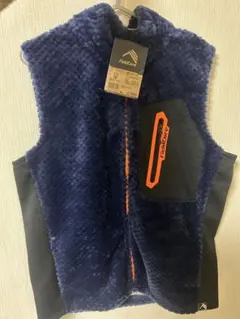 新品 オンライン完売 ワークマン ダイヤフリース裏アルミベスト ネイビー M