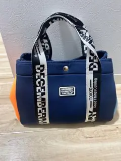 DEGEMBERAY トートバッグ ネイビー/オレンジ