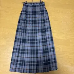 グレー系チェック プリーツスカート Fサイズ