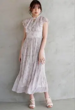 【新品未使用】MERCURYDUO 花柄ラッフルプリーツティアードワンピース