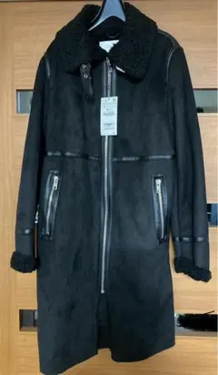 ZARA ブラックムートンコート S 新品
