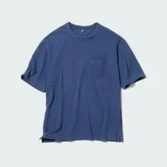 ユニクロ　インディゴクルーネックTシャツ　半袖　UNIQLO ブルー