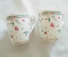 【新品未使用】ペアマグカップ　ノリタケ　花更紗　日本製