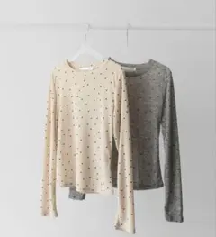 新品タグ付き　シアードットロングスリーブカットソーのサムネイル