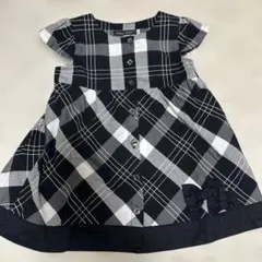 Bébé 半袖チェック柄ワンピース